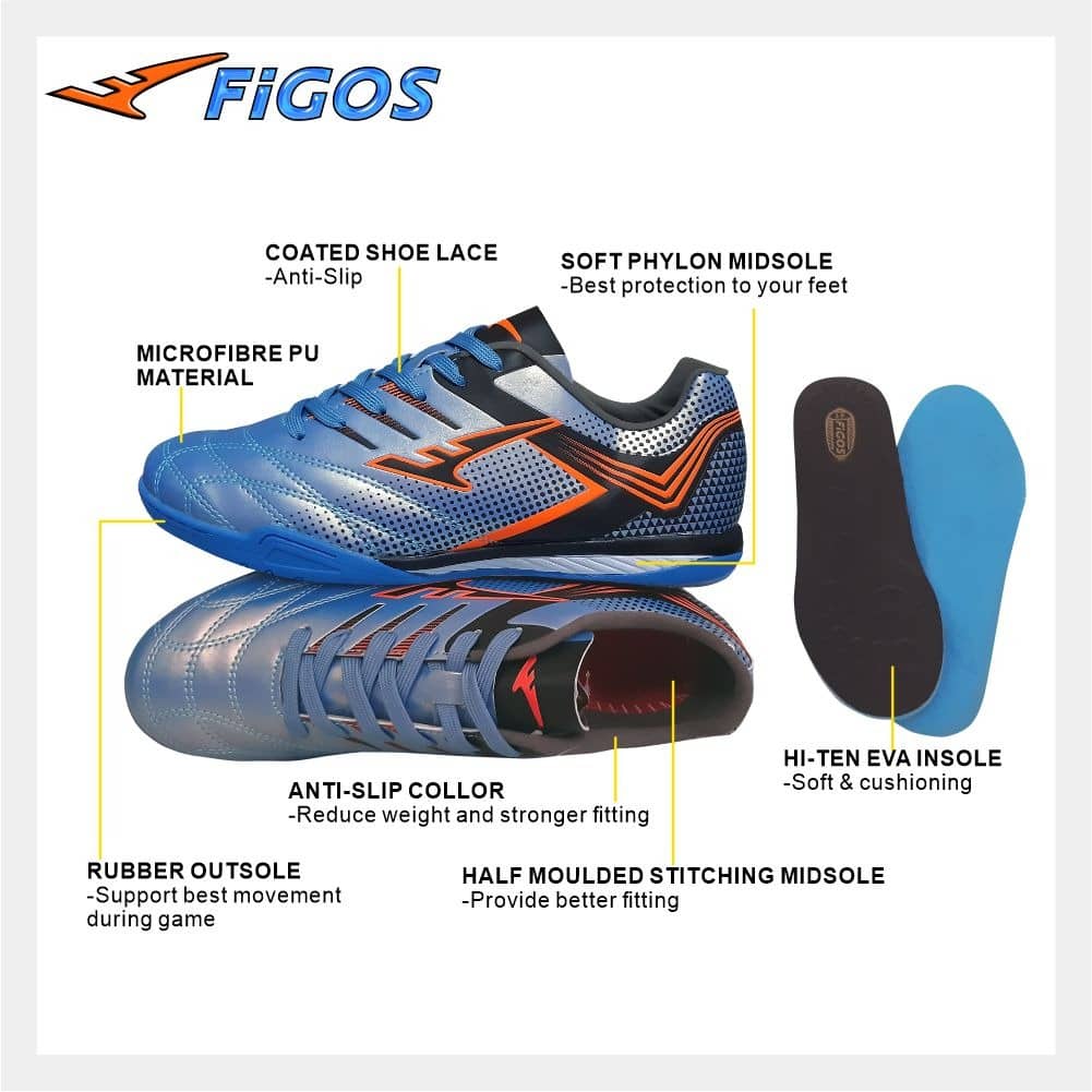 FIGOS Pro Beveren Chameleon Blue Futsal Shoes