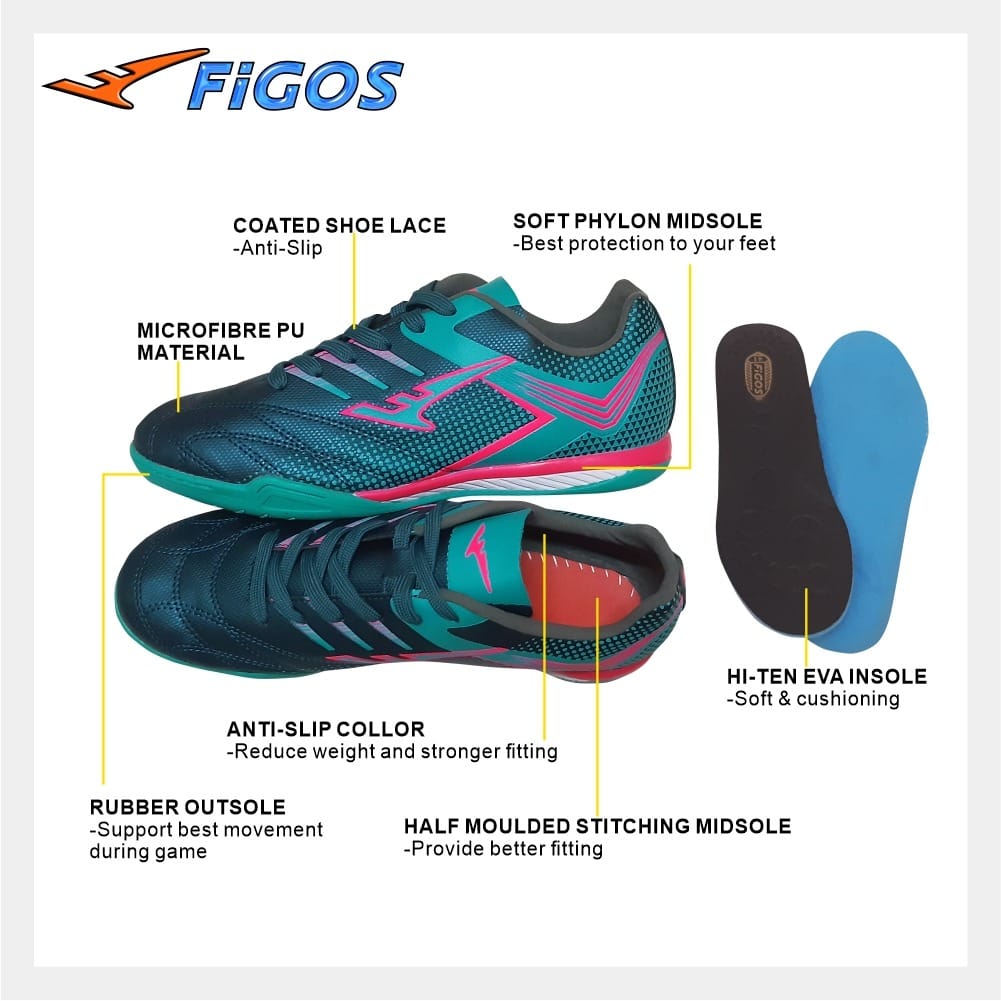 FIGOS Pro Beveren Elite Navy Squad Futsal Shoes