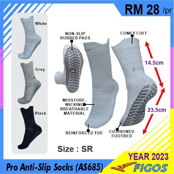 FIGOS New Full Grip Anti Slip Socks Unisex 2023