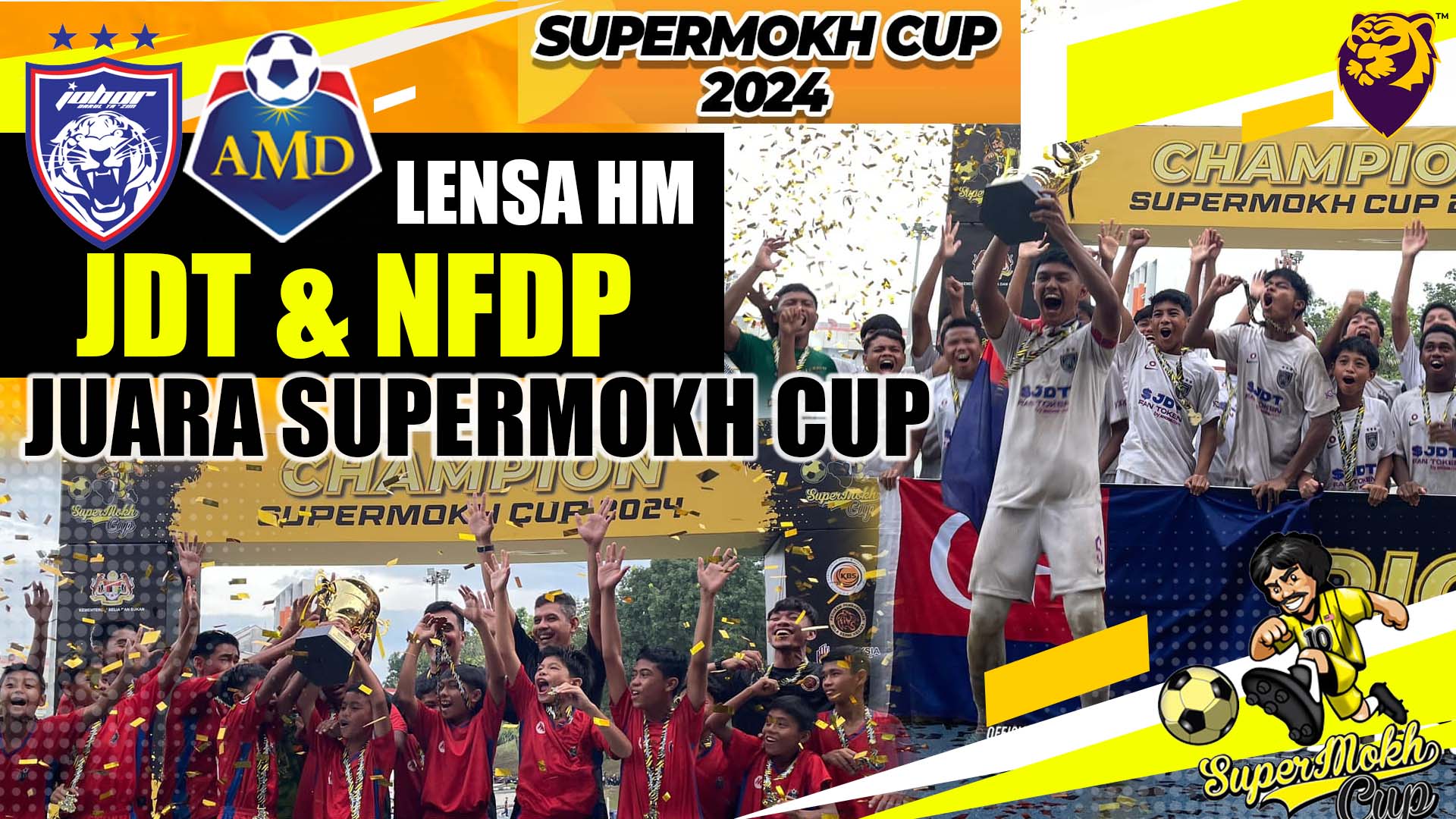 Akademi JDT, NFDP A dan Zhejiang PFC juara SuperMokh Cup 2024!