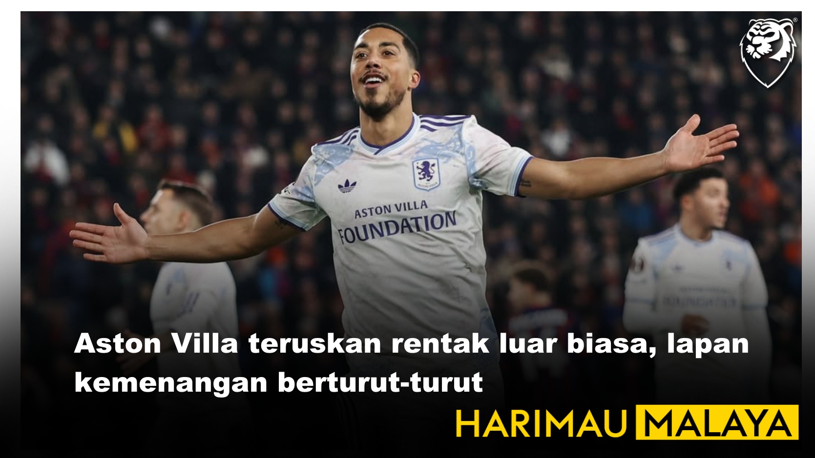 Aston Villa teruskan rentak luar biasa, lapan kemenangan berturut-turut
