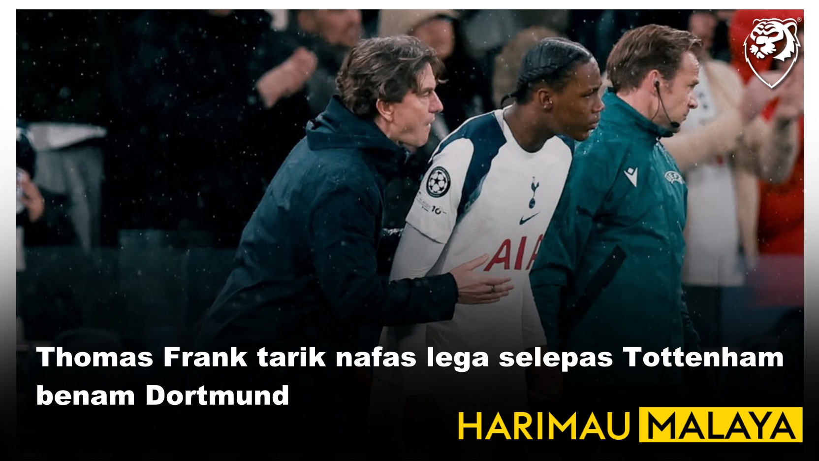 Thomas Frank tarik nafas lega selepas Tottenham benam Dortmund